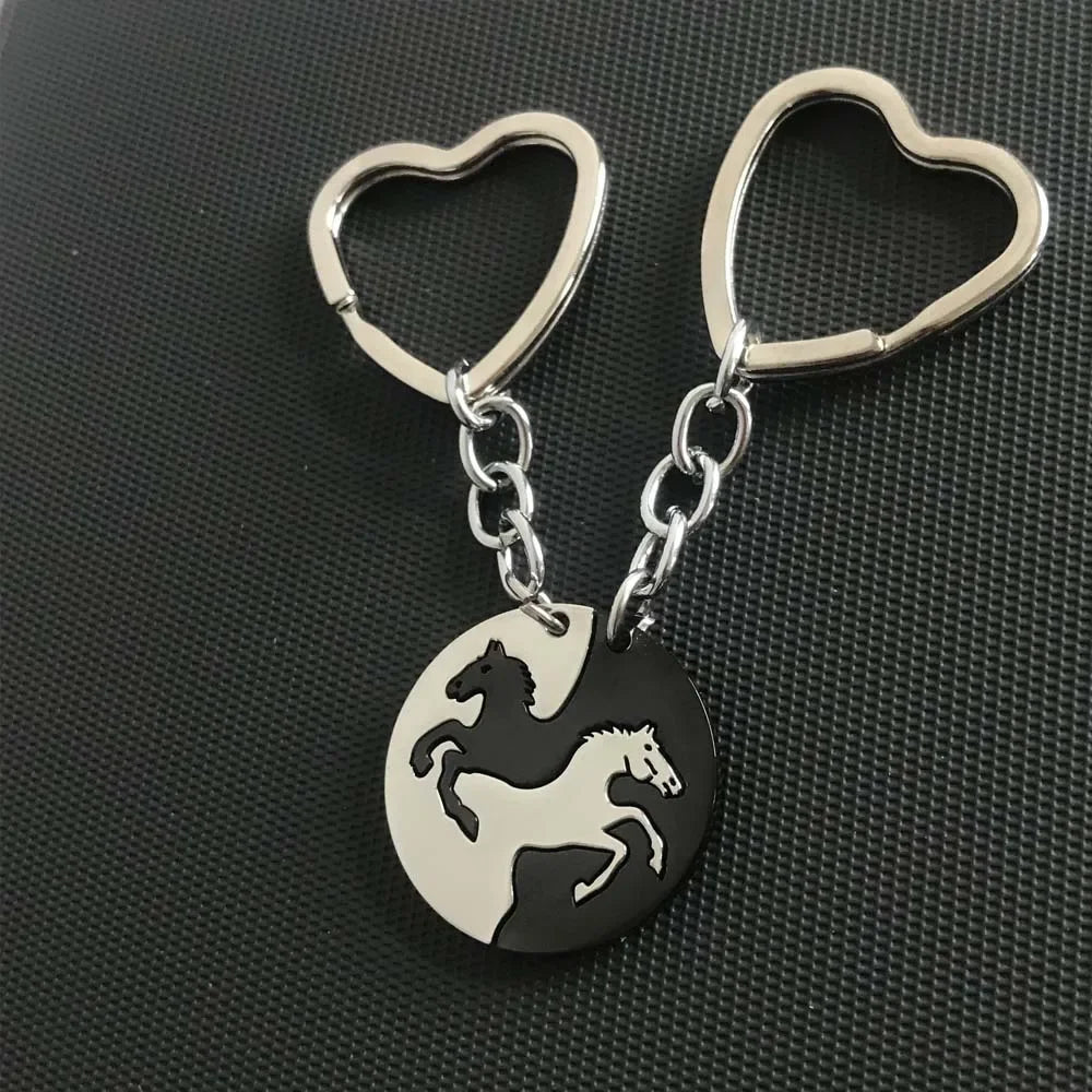 Wholesale Heart Shape Stainless Steel Key Ring